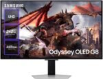 Samsung 32" Odyssey OLED G8 UHD Monitor 3840 x 2160, 16:9, 240Hz, 0.03ms, FreeSync Premium Pro, G-Sync Compatible, Anti-Glare, Burn-in Safeguard, Eye Saver Mode, Flicker Free, LS32DG802SUXEN, 2025 - Image 2