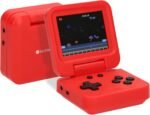 Silvergear® Consola de juegos portátil retro plegable en color rojo | 240 juegos clásicos | Consola de videojuegos compacta para niños y adultos | Pantalla a color de 2,8 pulgadas - Imagen 2