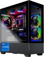 Skytech Gaming PC Desktop - Intel Core i7 12700F 2.1GHz, NVIDIA RTX 4070 Ti, 1TB NVME SSD, 16GB DDR4 RAM 3200, 750W Gold PSU, 360mm AIO, 11AC Wi-Fi, Windows 11 Home 64-bits, Black - Imagen 2