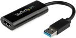 StarTech.com USB 3.0 to HDMI Adapter - 1080p (1920x1200) - Compact USB-A to HDMI Converter Adapter for Monitor - External Video Graphics Adapter - Black - for Windows Only (USB32HDES) - Image 2
