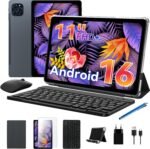 T90 Android 16 Tablet with Keyboard and Pencil – Tablet 11 Inches, 1920x1200 FHD+, 24GB RAM+128GB ROM/2TB TF, Octa-Core, 8000mAh, 13MP+5MP, Widevine L1, Gemini AI, Face ID, GPS (4 Years Warranty - Image 2