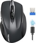 TECKNET Rechargeable Wireless Mouse, Silent Wireless Mouse, Noise Reduction up to 90%, 4800 dpi, 6 Ergonomic Mouse Buttons, 2.4G USB Mouse, Compatible with Laptop, Mac, Notebook - Imagen 2
