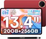 TECLAST T65PLUS Helio G99 Tablet 13.4 Inch, 2.2GHz Octa-Core 120Hz Tablet Android 15, 20GB RAM+256GB ROM(TF 8TB), Dual SIM 4G LTE + 5G WiFi, 10000mAh/18W, Widevine L1/GPS/8MP+13MP/BT5.2/OTG, 2 026 - Imagen 2