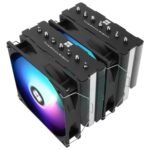 TR PS120SE ARGB CPU Air Cooler 7 Heat Pipes Dual PWM Fan TL-C12B-S V2 AGHP Technology S-FDB Bearing for AMD AM4/AM5 and Intel 1150/1151/1200 - Imagen 2