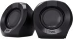 Trust Polo Speakers PC 2.0 Compact 8W (4W RMS), 3.5mm Audio Jack Connection, USB Power, Volume Control, Small Speaker, Speakers for Laptop, Computer - Black - Image 2