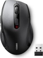 UGREEN Wireless Mouse 2.4GHz Ergonomic USB Receiver 5 Levels 1600 dpi Silent Button, Compatible with Computer PC MacBook Laptop Windows 11 10 macOS Linux - Image 2