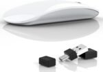 Uiosmuph Rechargeable Wireless Mouse, 2.4 GHz Wireless Mouse with Type-C and USB Receiver, Silent Clicks, Optical Mouse for Laptop, Mac, PC (White) - Image 2