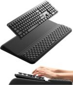 VAYDEER Ergonomic Keyboard Wrist Rest - 2 in 1 Stand with Riser and Memory Foam Pad, Non-Slip Base, Ideal for Office, Laptop and Gaming - Black - Image 2