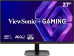 ViewSonic VX2757-2K-PRO 27-Inch Gaming Monitor, WQHD 2560p x 1440p, 200Hz, 1ms MPRT, IPS Panel, G-Sync Compatible, 111% sRGB, HDR10, Frameless Design, HDMI 2.0 x 2, Display Port - Imagen 2