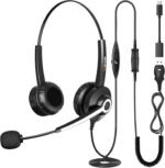 Wantek Headphones with Microphone USB – Headphones with Microphone for PC Office Zoom Skype Laptop Call Center Computers Personal Computer – USB A/Type C Connection - Image 2