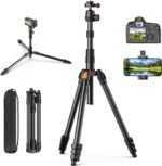 XXZU 180 cm Tripod Camera, Aluminium Mobile Phone Tripod with Bag, Lightweight Camera Tripod with 360° Ball, Load Capacity 8 kg, Travel Tripod for DSLR/Phones/Ring Light/Projectors - Image 2