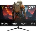 YEYIAN Elysium 27" FHD Flat Gaming Monitor | 1920x1080 | Fast IPS Panel | 178° View | 1000:1 | 180Hz | 16:9 | 16.7M Colors | 1ms OD Response | VESA | DisplayPort 1.2 HDMI 1.4 | YMF-IPF27-M1 - Imagen 2