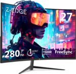 Z-Edge Gaming Monitor 27 Inch, Curved Monitor 280 Hz (DP), Curved PC Display, 1ms MPRT, FHD(1920x1080), FreeSync, LED 16:9 with HDMI Cable, 1500R VA, 2* HDMI2.0 & 2* DP 1.2 - Image 2