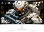 Z-Edge Monitor 27 Inch Gaming Curved White 300 Hz (DP), FHD, 1 ms, FreeSync, 240 Hz (HDMI), 16:9 LED Gaming PC Display, Adjustable Tilt, VA, HDR, 3000:1, RGB, VESA Compatible - Imagen 2