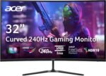 acer Nitro FHD 1920x1080 1500R Curved Gaming Monitor for PC | AMD FreeSync Premium | 240Hz | VRB 1ms | VESA Mount | HDR10 | 1x Display Port 1.4 & 2x HDMI 2.0 | ED320Q X2bb mibb ipx - Image 2