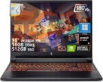 acer Nitro V 16 AI Gaming Laptop | 16" WUXGA IPS 180Hz | AMD Hexa-Core Ryzen 5 240 | 16GB DDR5 512GB SSD | GeForce RTX 5050 8GB DLSS4 (up to 440 AI caps) | Win11 Pro Backlit Keyboard - Imagen 2