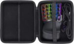 co2CREA Hard Case for Razer Cynosa V2 /Cynosa Chroma/BlackWidow V3 Pro/Huntman Elite/Ornata V2 /Huntman V2 Mechanical Gaming Tastatur, Black/White, Protective Portable Hard Case, Waterproof, - Image 2