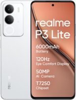 realme P3 Lite, Smartphone, White, 8+256GB, 120Hz Display with Visual Comfort, 6000 mAh Battery, T7250 Chipset, 50MP AI Camera, 15W Charging, Daily Water Resistance (without Adapter) - Image 2