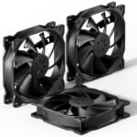 upHere gaming 120mm PC Fan for PC Fans,Silent PC Fan 3 Pack (Black) 12BK3-3 - Image 2