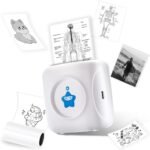 vretti TP2-Y Mini Handheld Thermal Printer Compatible with Android and iOS with 1 Roll of Labels, Bluetooth Printer for iPhone, Work List, Notes, Photos, DIY - Imagen 2