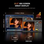 UPERFECT Portable Monitor 4K 23.8" QLED | 400 Nits 24" Large Monitor | 3840 x 2160 UHD 100% DCI-P3 | 1MS FreeSync | VESA and Support | Second Screen for Computer, PC and Video Game Consoles - Image 5