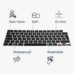 kwmobile Protector Compatible with Apple Macbook Air 15 M4 2025 A3241 – Spanish Keyboard Cover Type QWERTY Black - Imagen 4