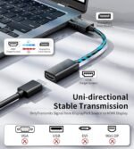 BHHB DisplayPort to HDMI with Latch, One-Way Transmission Suitable for High Definition TVs, Computers, Monitors, Desktops, Laptops, Projectors and More - Image 3