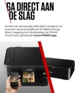 Canon Pixma MG3650S 3-in-1 Multifunction Printer, Inkjet System, Printing, Scanning and Copying, WiFi, Double-Sided Printing, Fine Cartridges, Front Paper Feed, Black - Image 6