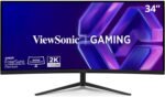 ViewSonic VX3418C-2K UWQHD Gaming Monitor 34 Inch Curved, VA, 180Hz, 1ms, 2560p x 1440p, 1500R, HDR10, FreeSync Prem, Frameless, HDMI, DP - Imagen 3