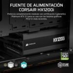 CORSAIR HX1200i (2025) Ultra Quiet Fully Modular 12V-2x6 Wired ATX Power Supply - ATX 3.1 and PCIe 5.1 Compliant, Cybenetics Platinum Efficiency - Black - Imagen 3