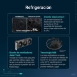 ASUS Prime GeForce RTX 5060 Ti 16GB GDDR7 OC Edition SFF Ready Graphics Card PCIe 5.0, 16GB GDDR7, HDMI/DP 2.1, 2.5 Slots, Axial-Tech Fans, Dual BIOS - Imagen 5