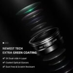 Upgraded 4 in 1 COSULAN Phone Camera Lens Kit, Comes with 22X Telephoto Lens, 205° Fisheye Lens, 4K 0.67X Wide Angle Lens, 25X Macro Lens, Clip and Mini Tripod for iPhone - Imagen 7