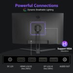 Z-Edge Monitor Gaming PC Curved 27'' 300Hz (DP1.4*2), 1ms MPRT, FreeSync, FHD, 240Hz (HDMI2.0*2), 16:9 LED Gaming Display, Adjustable Tilt, HDR, VA, 3000:1, VESA 100*100mm (DP Cable Included) - Imagen 5