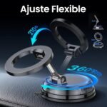 GizmoVine Magnetic Car Phone Mount, Vacuum Suction, 360° Adjustable Dashboard/Windshield/Air Vent Mount, 78LBS Suction, Compatible with MagSafe for iPhone 12-16 - Image 3