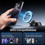 GizmoVine Magnetic Car Phone Mount, Vacuum Suction, 360° Adjustable Dashboard/Windshield/Air Vent Mount, 78LBS Suction, Compatible with MagSafe for iPhone 12-16 - Image 6