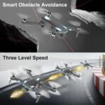 Drone for Kids and Adults with 1080P HD Camera, RC Folding Quadcopter Drone, Brushless Motor, One Button Takeoff/Landing, 2 Batteries, Toy for Boy Birthday Gifts (Black) - Image 6