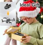 Drone for Kids and Adults with 1080P HD Camera, RC Folding Quadcopter Drone, Brushless Motor, One Button Takeoff/Landing, 2 Batteries, Toy for Boy Birthday Gifts (Black) - Image 8
