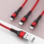 RAVIAD 3 in 1 Multi Charging Cable, Nylon Multi USB Charger Cable Multiple Micro USB Type C Compatible with Samsung Galaxy S10/S9/S8/S7/S6, Huawei P30/P20/P10, Redmi Note 7/Mi A3/A2/A1 - Imagen 3