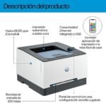 HP Color LaserJet Pro 3202dn, A4 Single-Function Laser Printer, Auto Duplex Printing, 25 ppm, USB 2.0, 1.2 GHz Processor, Ethernet, 256MB Memory, Compatible with HP Smart, White and Blue - Image 4