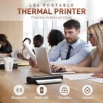 Bisofice L86 300dpi Portable A4 Printer for Travel Thermal Printer A4 Portable Printer Bluetooth Portable Printer Compatible with 2''/3''/4''/8'' A4 Thermal Paper Compatible with Android/iOS - Image 3