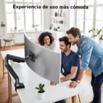 Monitor Stand 1-Monitor for 17-49 Inch Screens – Ultrawide Monitor Arm, Tilting, Height Adjustable, Rotary, Max Load 20 kg, VESA 75/100 mm, Black - Imagen 4