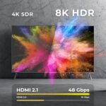 deleyCON HDMI 2.1 Cable 8K 4 m Ultra High Speed 48 Gbps Cable with Angled Connector (90°) – Ideal for TV, Monitor, PS4, PS5, EARC, HDR10+ – 10K/8K@60Hz, 4K@120Hz/144Hz and 2K@240Hz - Imagen 6