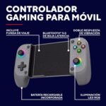 Trust GXT 735G Mylox Bluetooth Mobile Controller, Iphone/Android/PS5/Xbox, 12h Gaming, Dual Vibration, RGB LED Lighting, Wireless Gamepad for Mobile, Gaming Accessories, Grey - Imagen 3