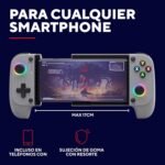 Trust GXT 735G Mylox Bluetooth Mobile Controller, Iphone/Android/PS5/Xbox, 12h Gaming, Dual Vibration, RGB LED Lighting, Wireless Gamepad for Mobile, Gaming Accessories, Grey - Imagen 6