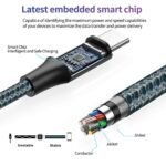 USB Type C Cable, [2Pack 2M] 3.1A Charger Type C Nylon Braided Fast Charging and Synchronization USB C Cable for Samsung S10/S9/S8/Note 10/Note 9, Huawei P30/P20/Mate 20, Xperia XZ - Image 4