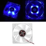 Ventilador de Refrigeración LED para PC, Luz LED de 80 Mm, 12 V, 4 Pines, Ventilador de Refrigeración Silencioso para Carcasa de PC, Ventiladores Internos de CPU Silenciosos para (BLUE) - Image 5