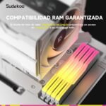 SK700V White CPU Heatsink AM5: CPU Cooler with Digital Display Exclusive for AM5 – CPU Fan 120 mm with 7 HeatPipes and Total RAM Freedom, 5 Years Warranty, White - Imagen 9