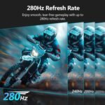 Z-Edge Monitor 27 Inch Curved Gaming, 280 Hz (DP) / 240 Hz (HDMI), 1 ms, FHD Resolution, 1500R Curvature, FreeSync, White, Adjustable Tilt, 2×HDMI 2.0 + 2×DP 1.2 - Imagen 3