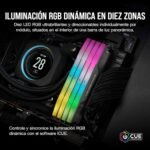 CORSAIR Vengeance RGB DDR5 RAM 16GB (2x8GB) 6000MHz CL36-44-44-96 1.35V AMD Expo & Intel XMP 3.0 Desktop Memory - Grey (CMH16GX5M2E6000Z36) - Imagen 5
