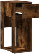 Eleganz Armario para ordenador con cajón de roble ahumado, 30 x 44 x 74 cm, material de madera, muebles de oficina para oficinas grandes, duradero y ahorra espacio - Image 4